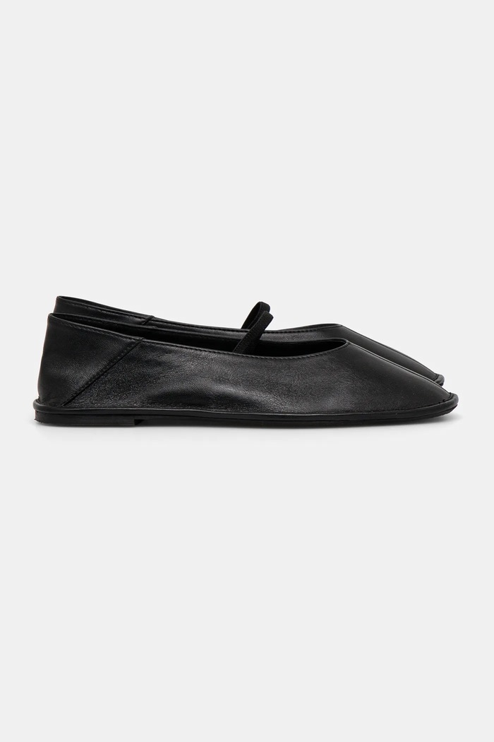 Answear Lab balerini de piele 18948 negru WS25