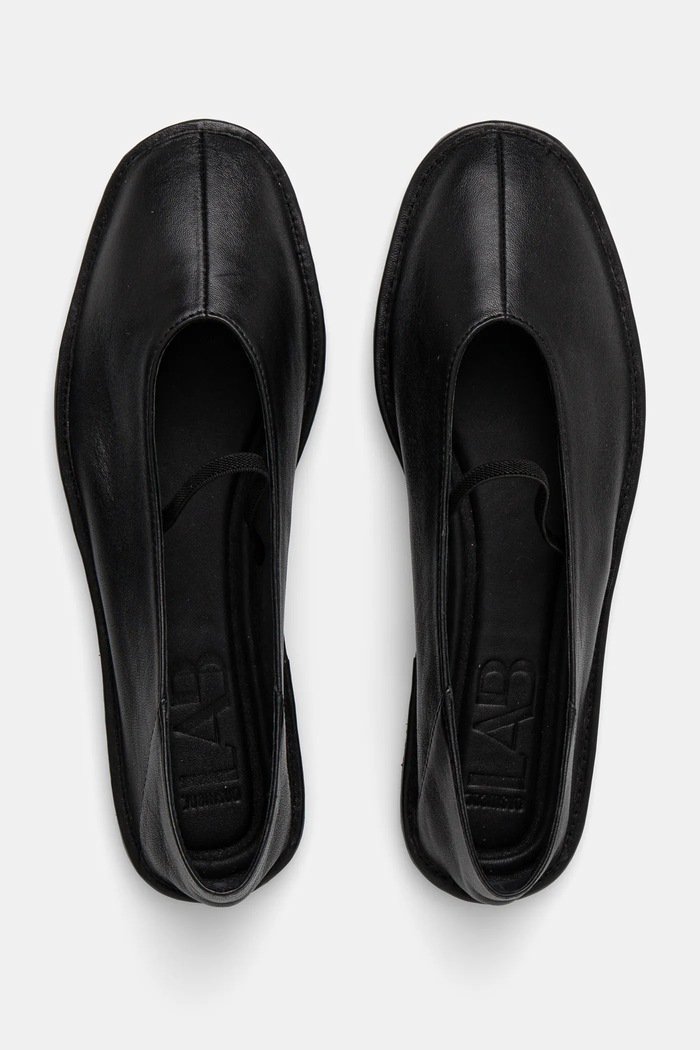 Answear Lab balerini de piele negru 18948