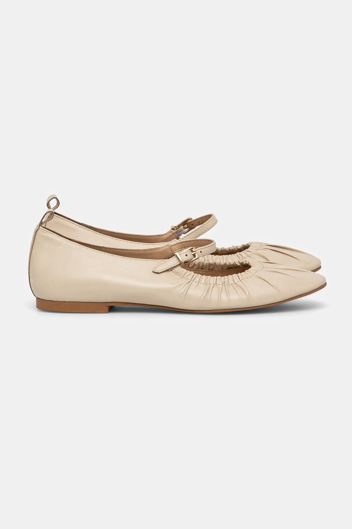 Answear Lab balerini de piele 19179 bej WS25