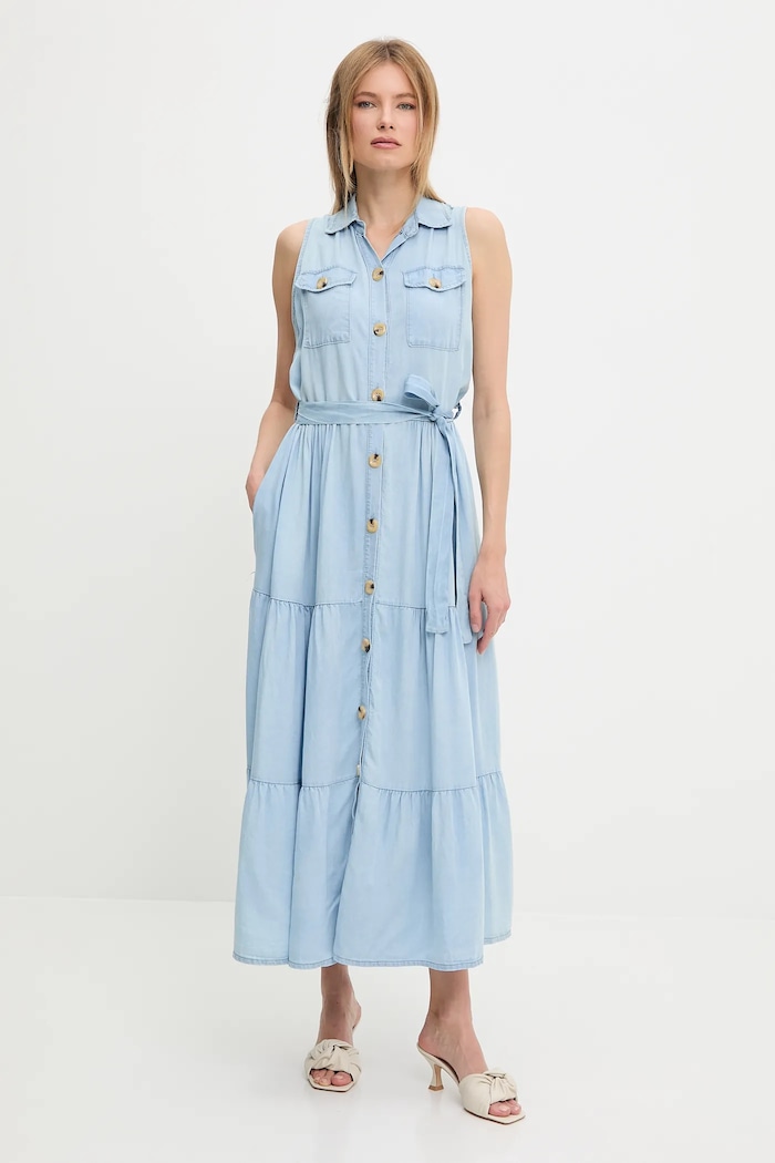Answear Lab rochie fixat albastru CA2811.P.HWK