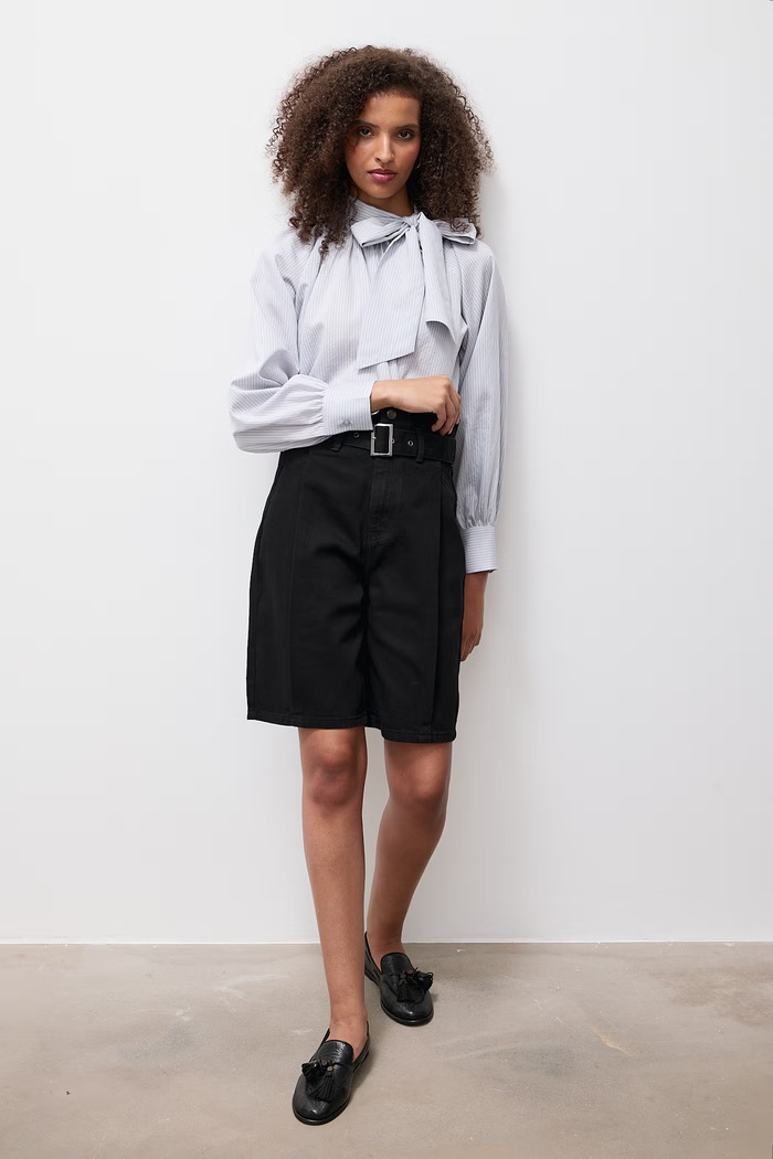 Answear.LAB Answear Lab pantaloni scurti jeans l20055.1.flk negru WS25