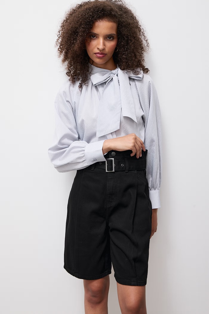 Answear Lab pantaloni scurti jeans Answear.LAB l20055.1.flk negru