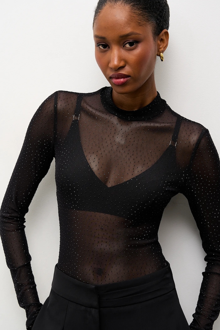 Answear.LAB body imprimeu negru 22585-73.fak