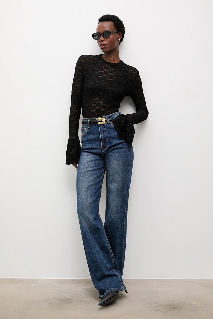 Answear.LAB bluza 23448-1.fak negru WS26