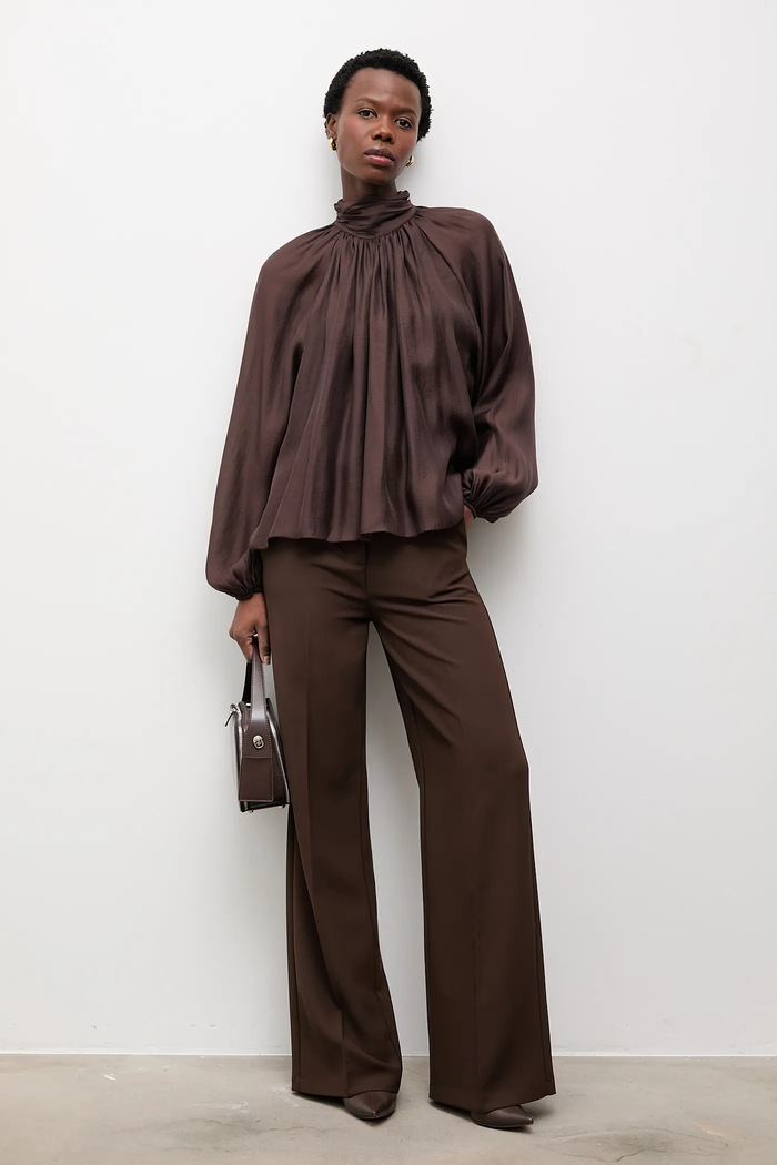 Blúzka Answear.LAB PR27472.fjk hnedá WS26