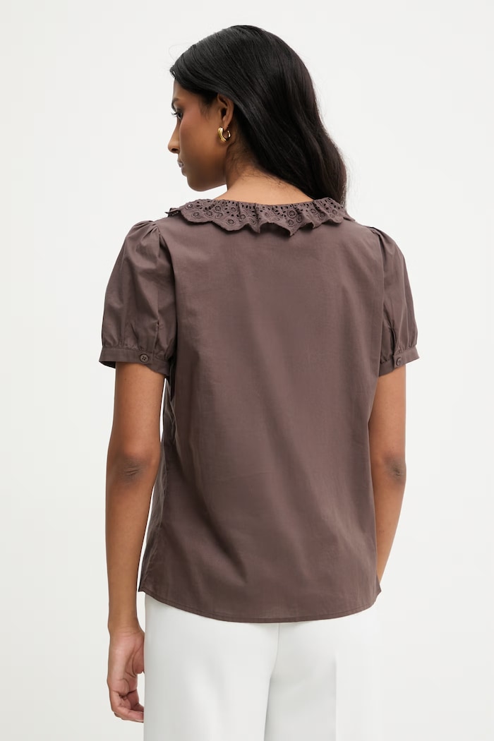 Одяг Бавовняна блузка Answear.LAB 670232.hak коричневий