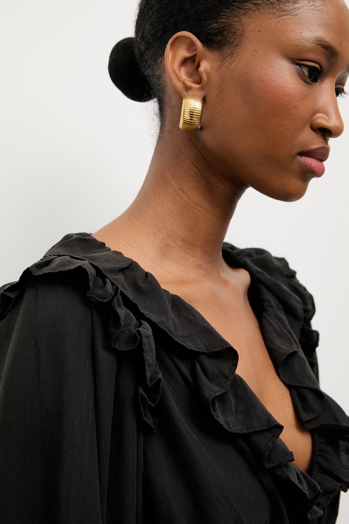 Answear.LAB fodros női lyocellből 16001(15551B).fjk fekete