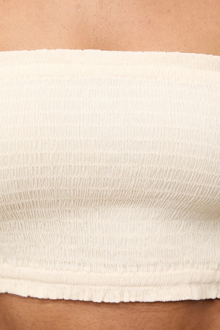 Answear.LAB crop top dámský s viskózou béžová BUSTIER.hak