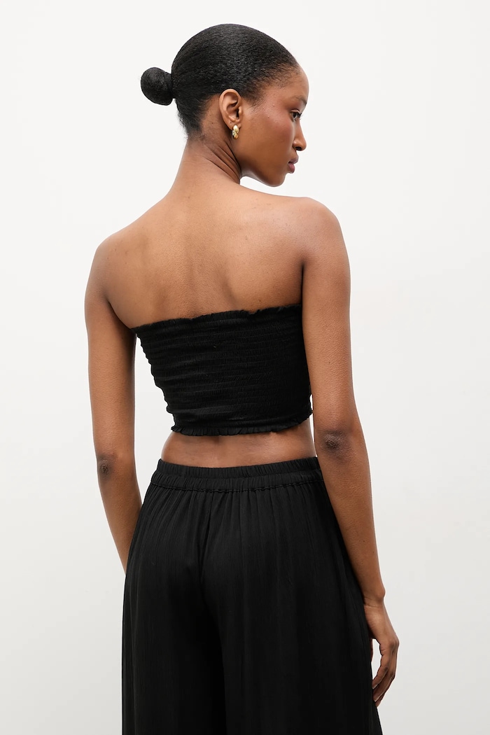 Oblečení Answear.LAB crop top dámský s viskózou BUSTIER.hak černá