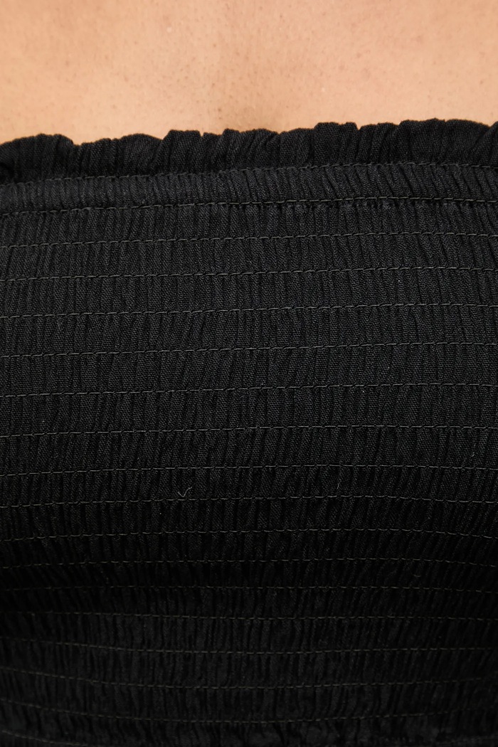 Answear.LAB crop top dámský s viskózou BUSTIER.hak černá