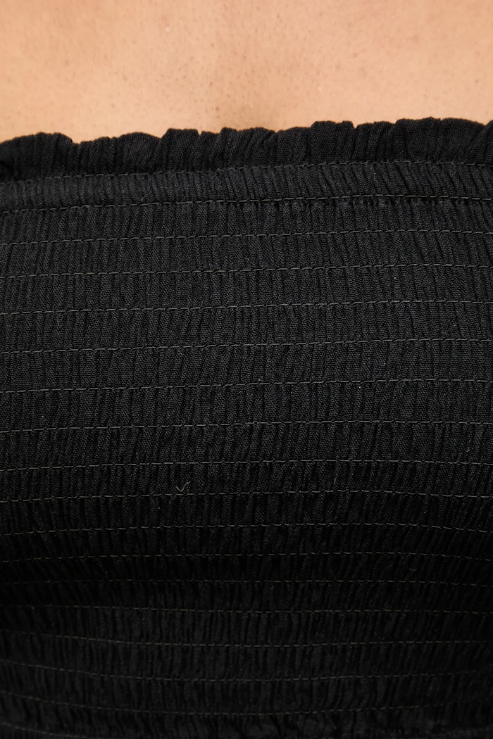Answear.LAB crop top dámský s viskózou BUSTIER.hak černá