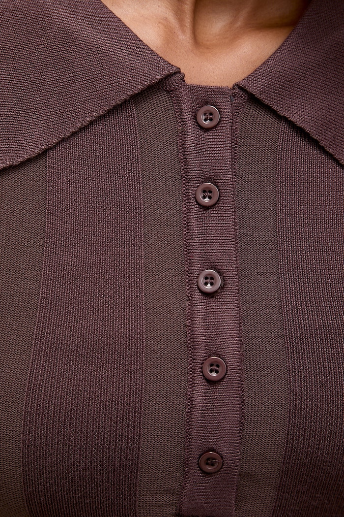 Answear.LAB polo pentru femei cu vâscoză 75502.hak maro