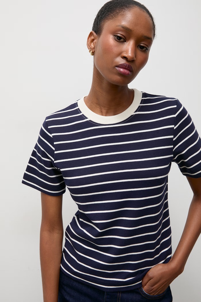 Answear.LAB T-shirt damski bawełniany granatowy 16711.tok