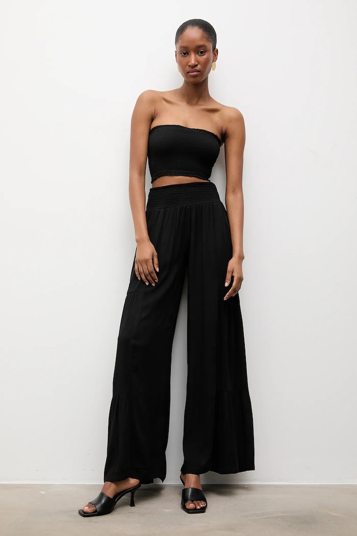 Μπλούζα και φούστα Answear.LAB ύφασμα μαύρο Muss/BUSTIER.hak