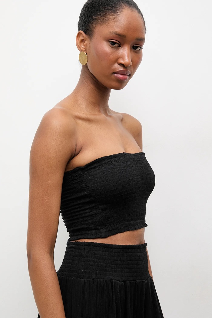Μπλούζα και φούστα Answear.LAB Muss/BUSTIER.hak μαύρο WS26