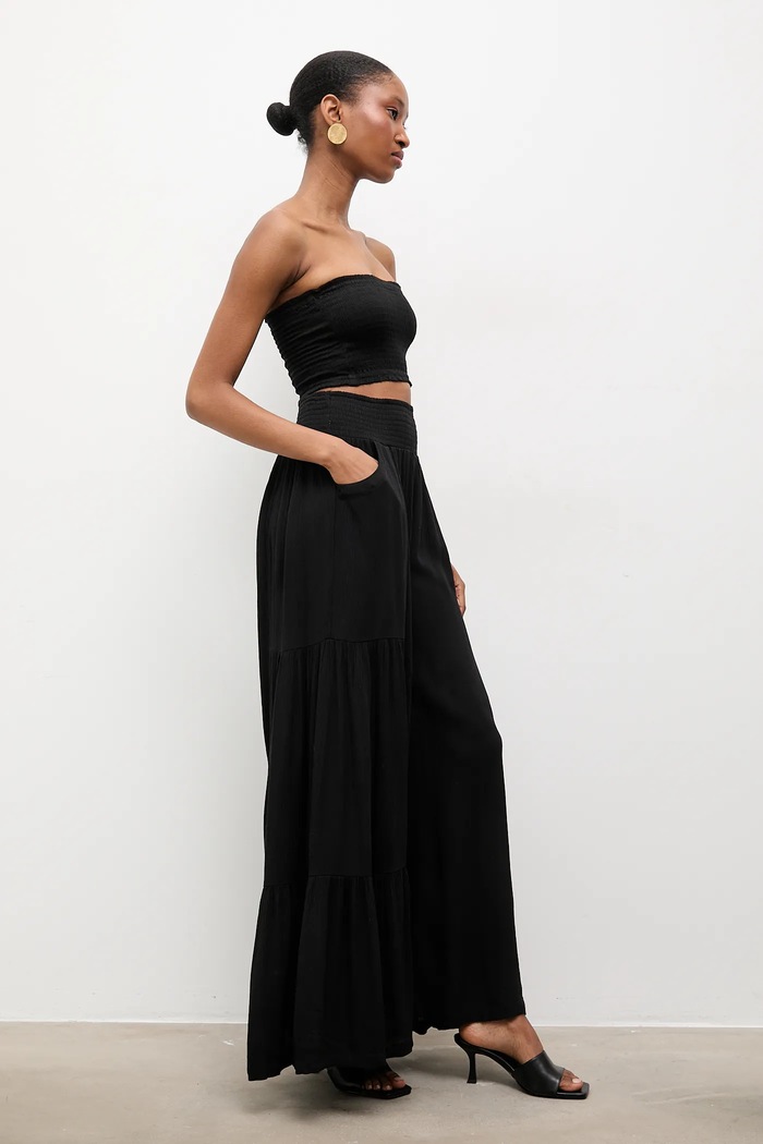 Μπλούζα και φούστα Answear.LAB Muss/BUSTIER.hak μαύρο