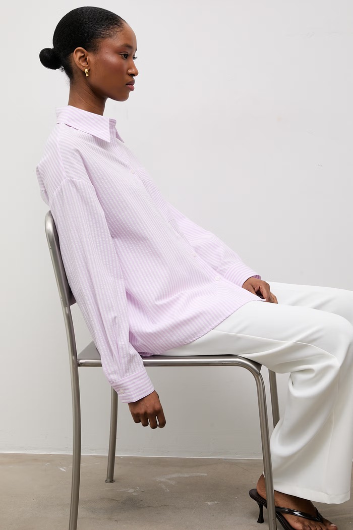 Answear.LAB cămașă cu in cu modele violet A25-61.fjk