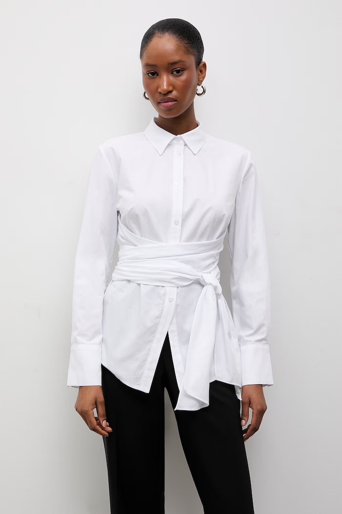 Answear.LAB camicia in cotone semplice bianco 18784.tok
