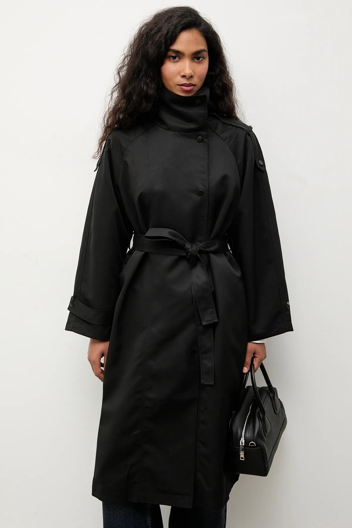 Answear.LAB palton negru 8695.FLK