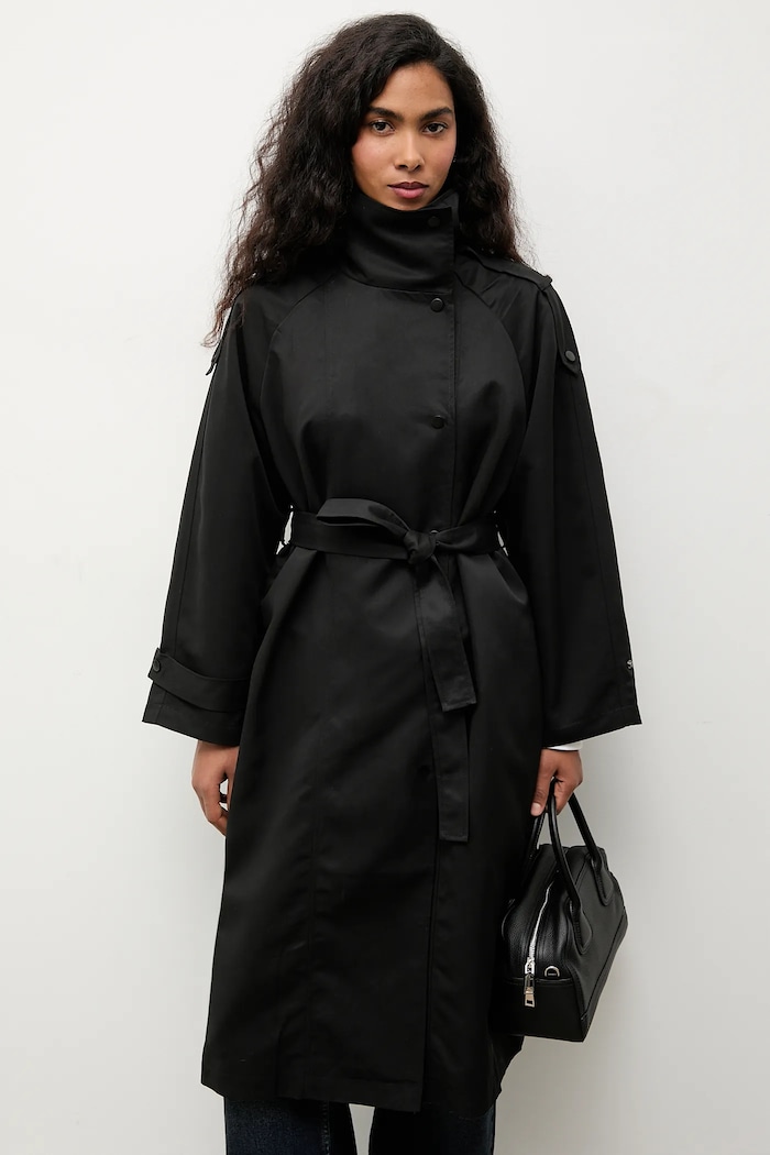 Answear.LAB palton negru 8695.FLK