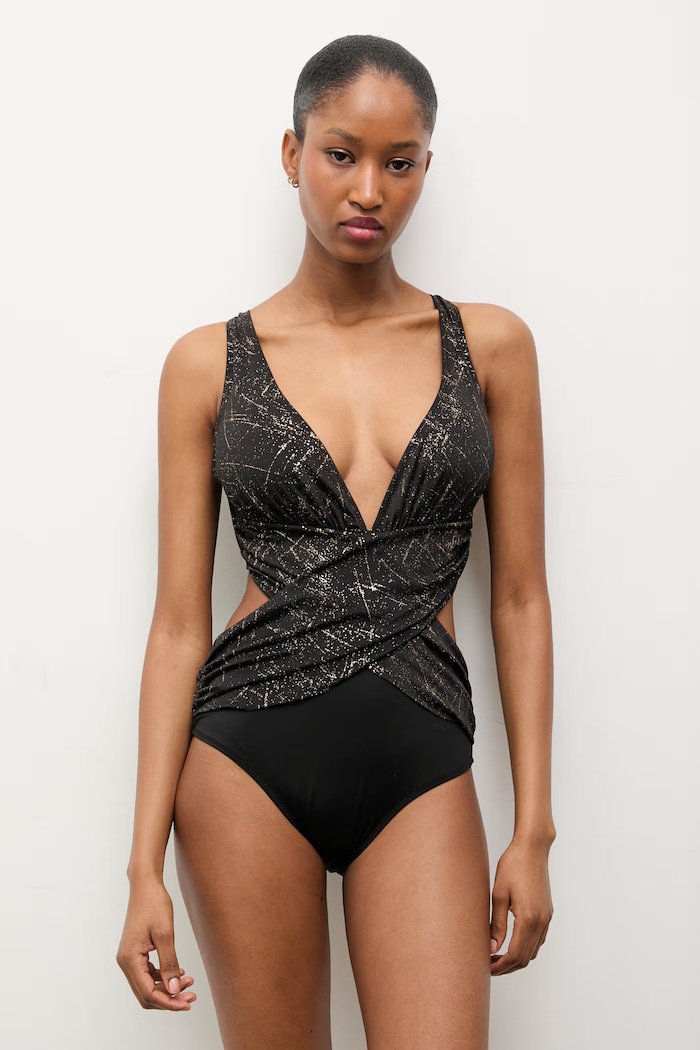 Answear.LAB costum de baie dintr-o bucată moale negru HW1AE1831.fak