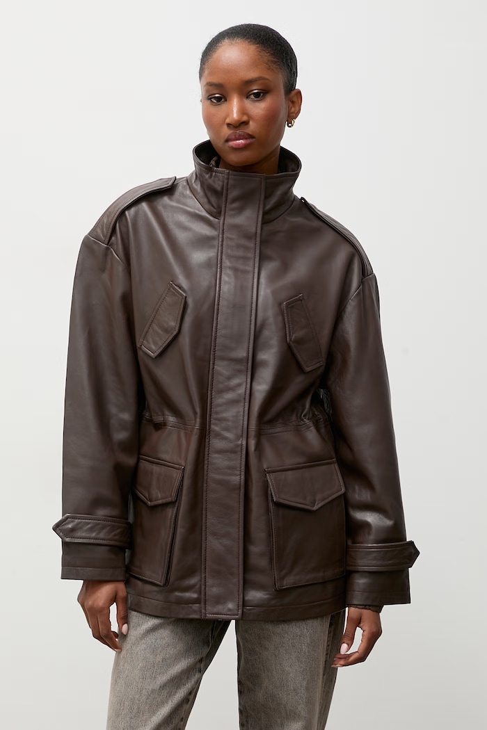 Дрехи Кожено яке Answear.LAB ZEYA from the Unscripted collection ZEYA кафяв