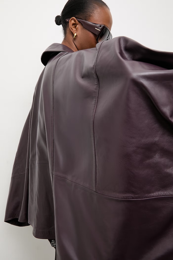 Geacă oversize pentru femei, din piele BALO Unscripted Collection Answear.LAB BALO burgundia