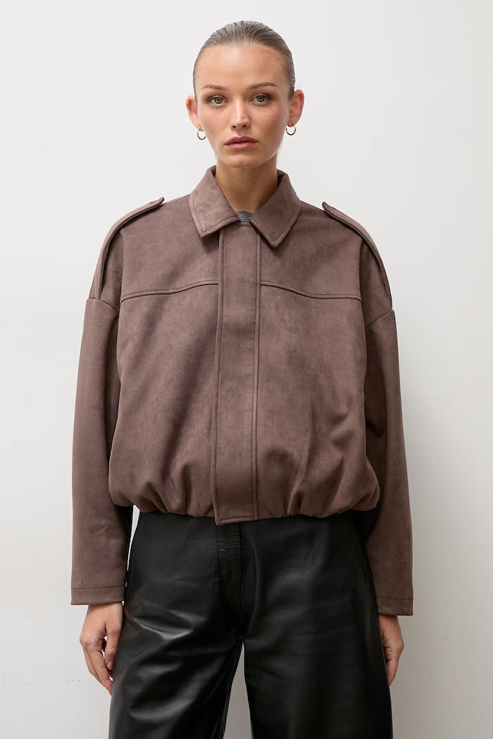 Answear.LAB kurtka oversize damska brązowy 8788.FLK