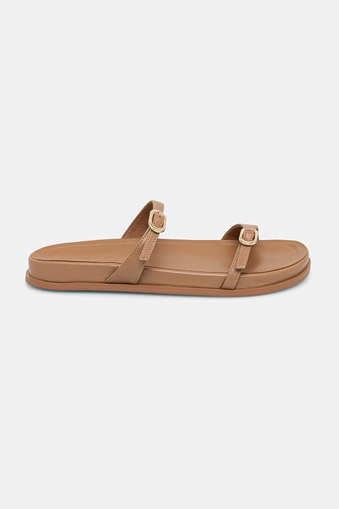 Answear.LAB ciabatte slide in pelle LA-89863-2079A.hak beige WS26