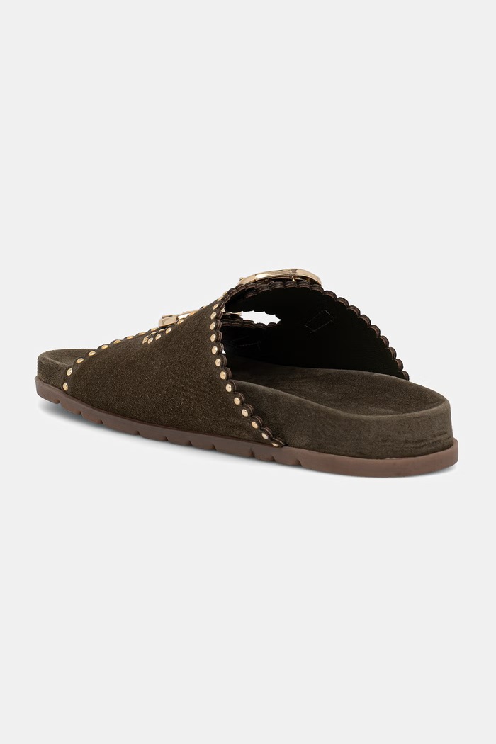 Answear.LAB papuci din piele verde RSP-11708.ijk