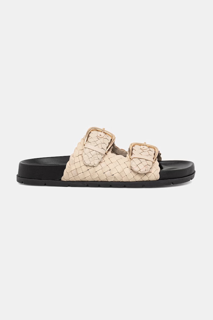Answear.LAB slapi de piele RSP-11757.ijk bej WS26