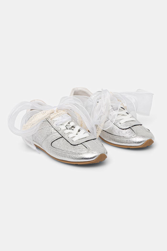 Answear.LAB sneakersy skórzane AURA GLOW V2286-68.cjk srebrny WS26