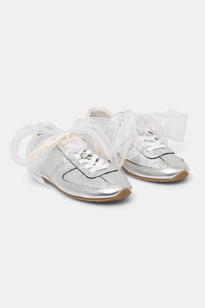Answear.LAB sneakersy skórzane AURA GLOW V2286-68.cjk srebrny WS26