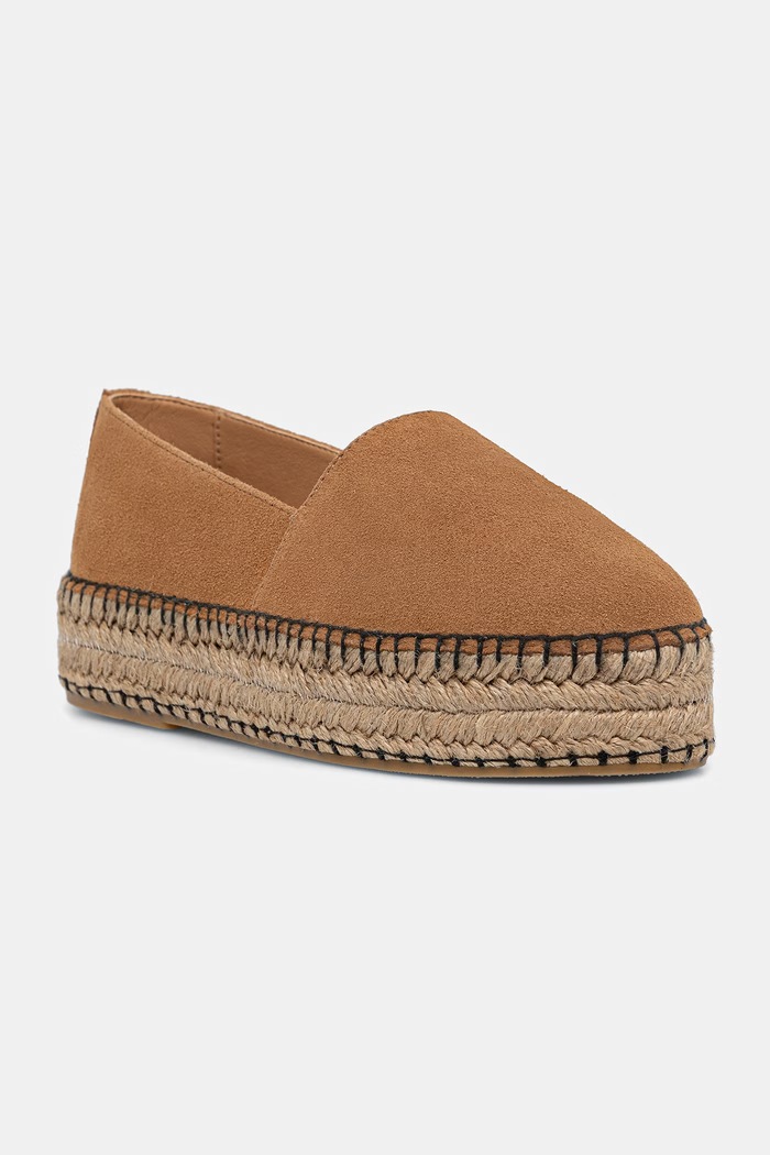 Obuv Answear.LAB espadrilky na platforme dámske semišové ANS26YU930.hjk hnedá