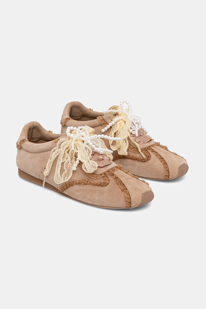 Answear.LAB sneakersy damskie zamszowe beżowy LT96-8.cjk