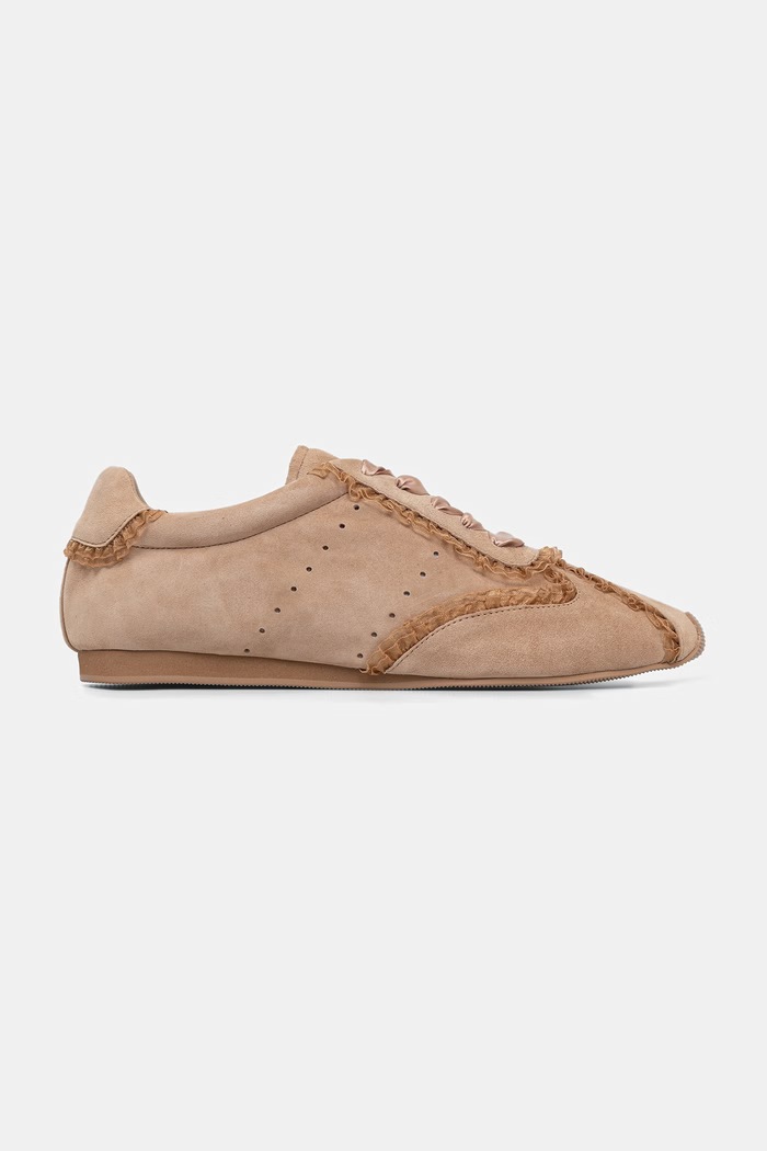 Answear.LAB sneakersy damskie zamszowe beżowy LT96-8.cjk