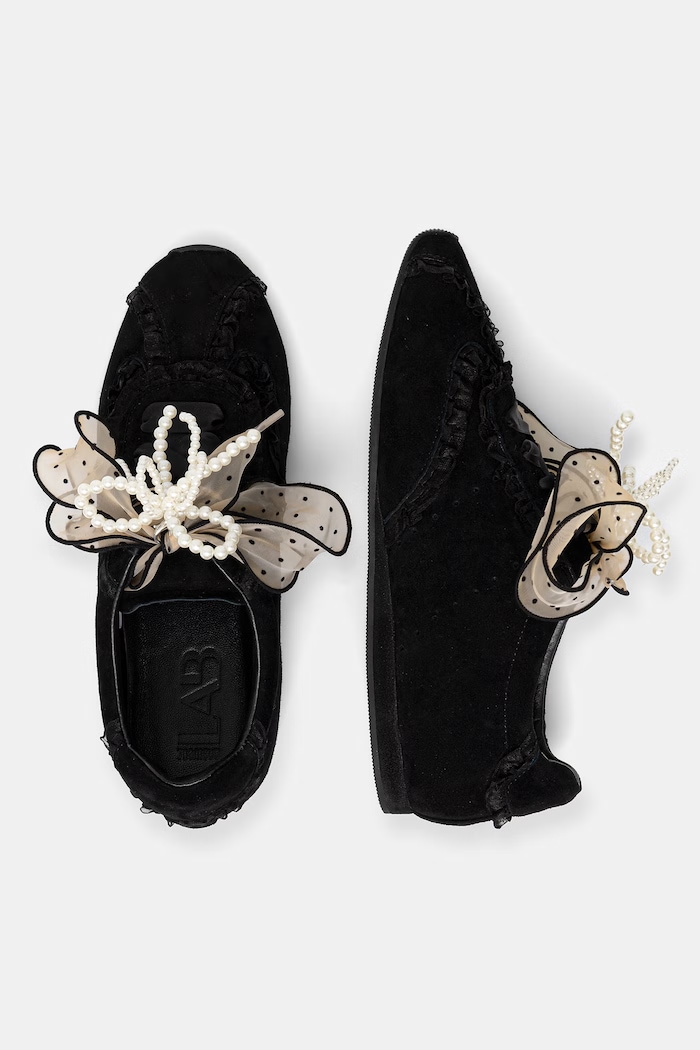 Велурени маратонки Answear.LAB SOFT LACE BLACK LT96-8.cjk черен WS26