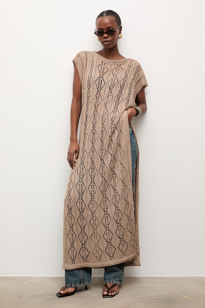 Answear.LAB rochie din fibră de bambus 2510529 bej WS26