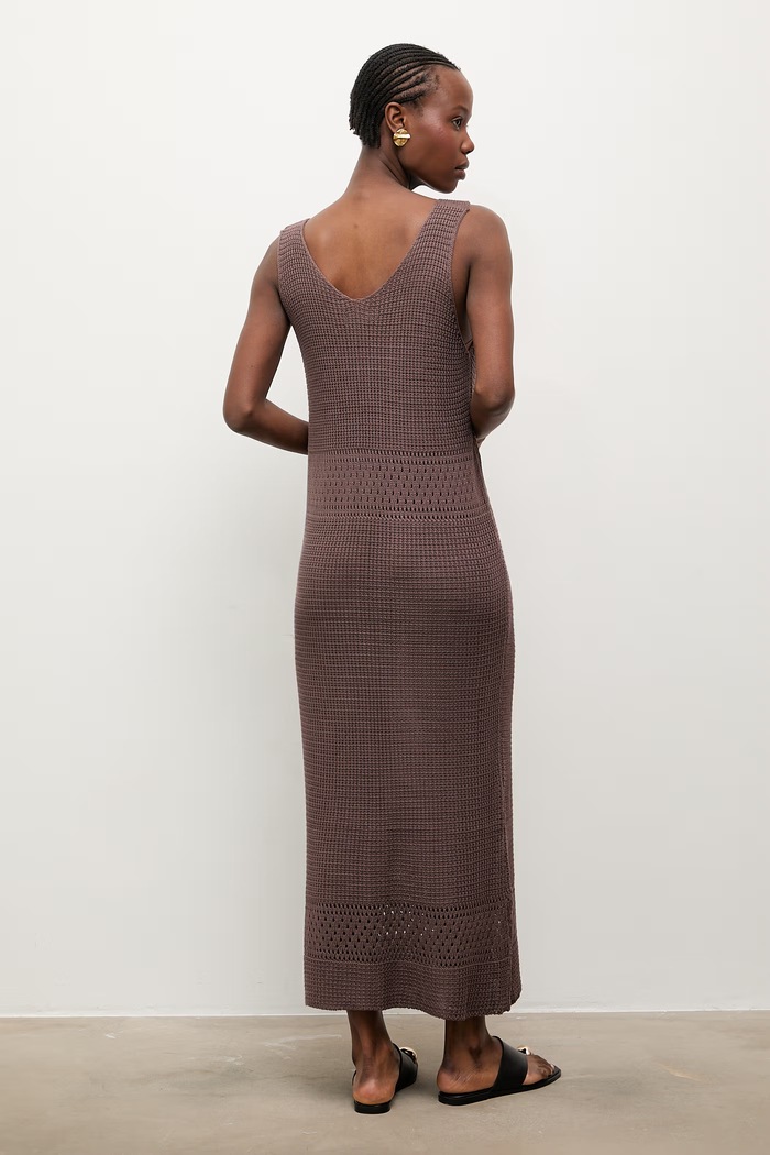 Answear.LAB rochie din fibră de bambus 2510526 maro