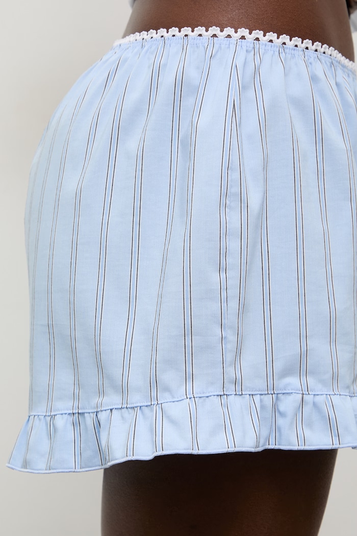Answear.LAB pijama din două piese pentru femei, cu bumbac biały top + dół paski