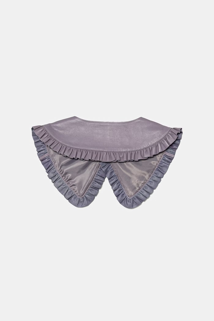 Answear.LAB guler decorativ pentru femei, din piele ARIN Unscripted Collection ARIN violet WS26