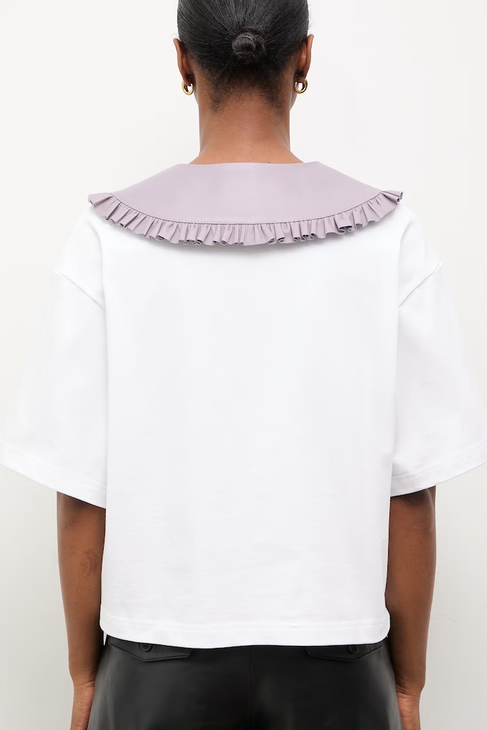 Answear.LAB guler decorativ pentru femei, din piele ARIN Unscripted Collection ARIN violet