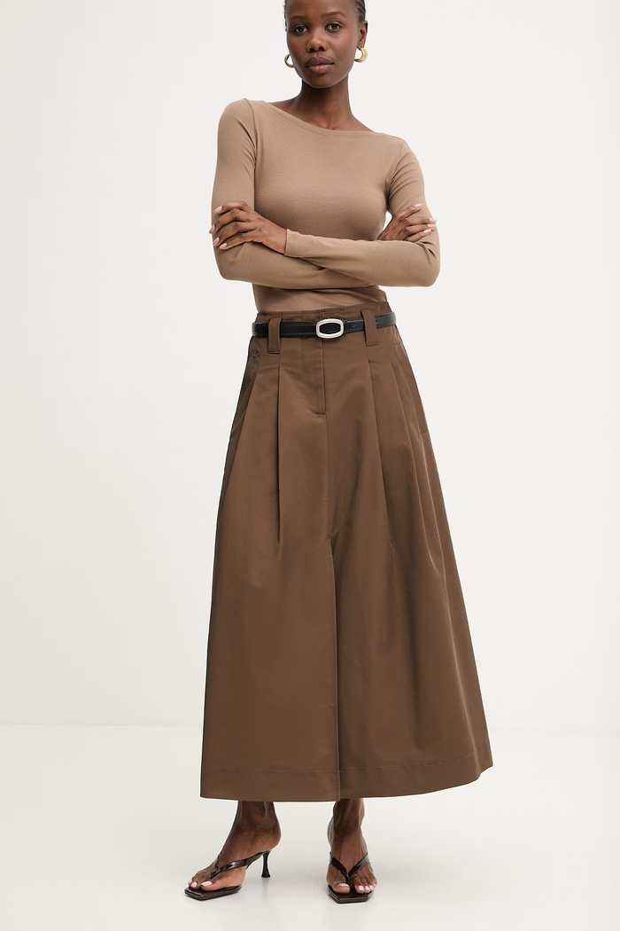 Φούστα Answear.LAB casual καφέ 661792.hak