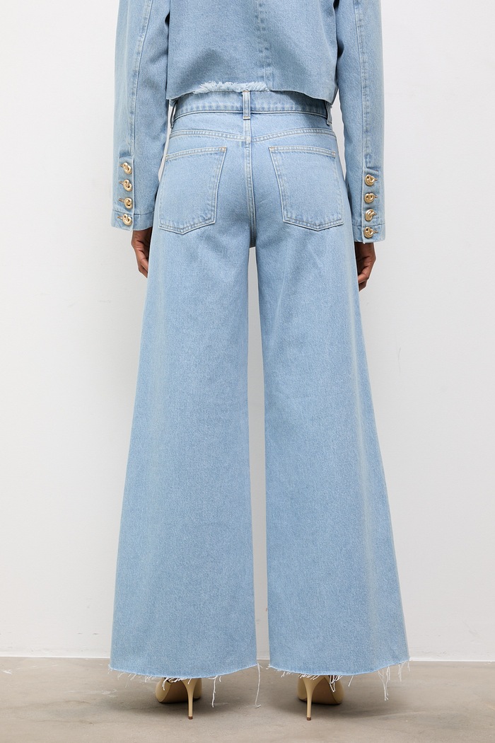 Îmbrăcăminte Answear.LAB Jeans wide leg pentru femei Unscripted Collection PM1541.TOK albastru
