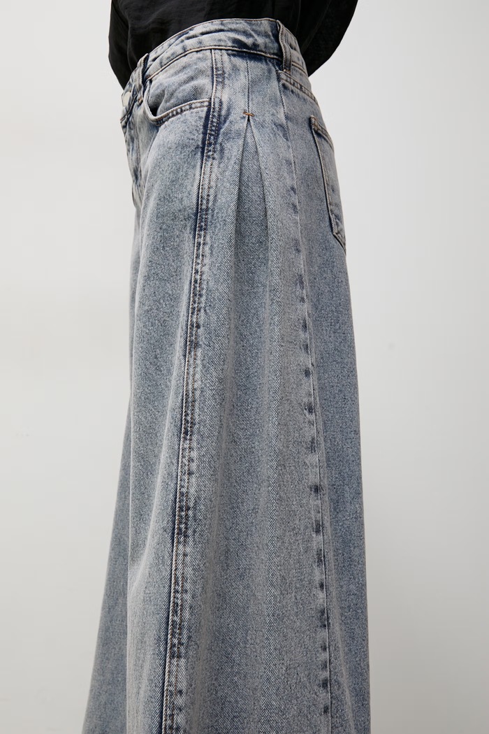 Answear.LAB jeansy wide leg damskie niebieski SNG.1003.tok