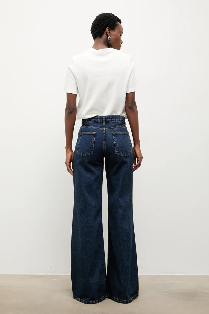 Ruházat Answear.LAB bootcut farmer női sng.zdn2.tok sötétkék