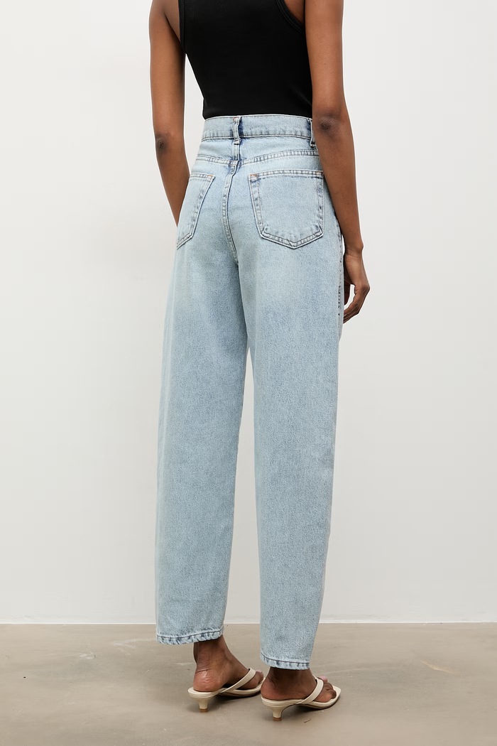 Ruházat Answear.LAB mom fit női W-1744.tok sötétkék