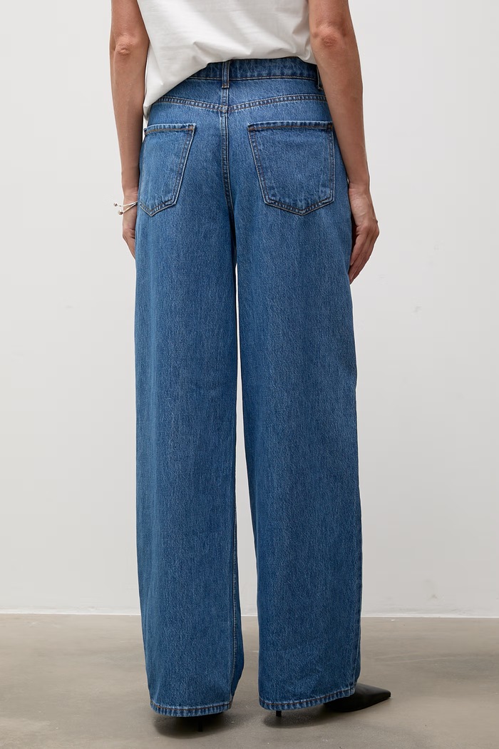 Odzież Answear.LAB jeansy wide leg damskie 1908.tok niebieski