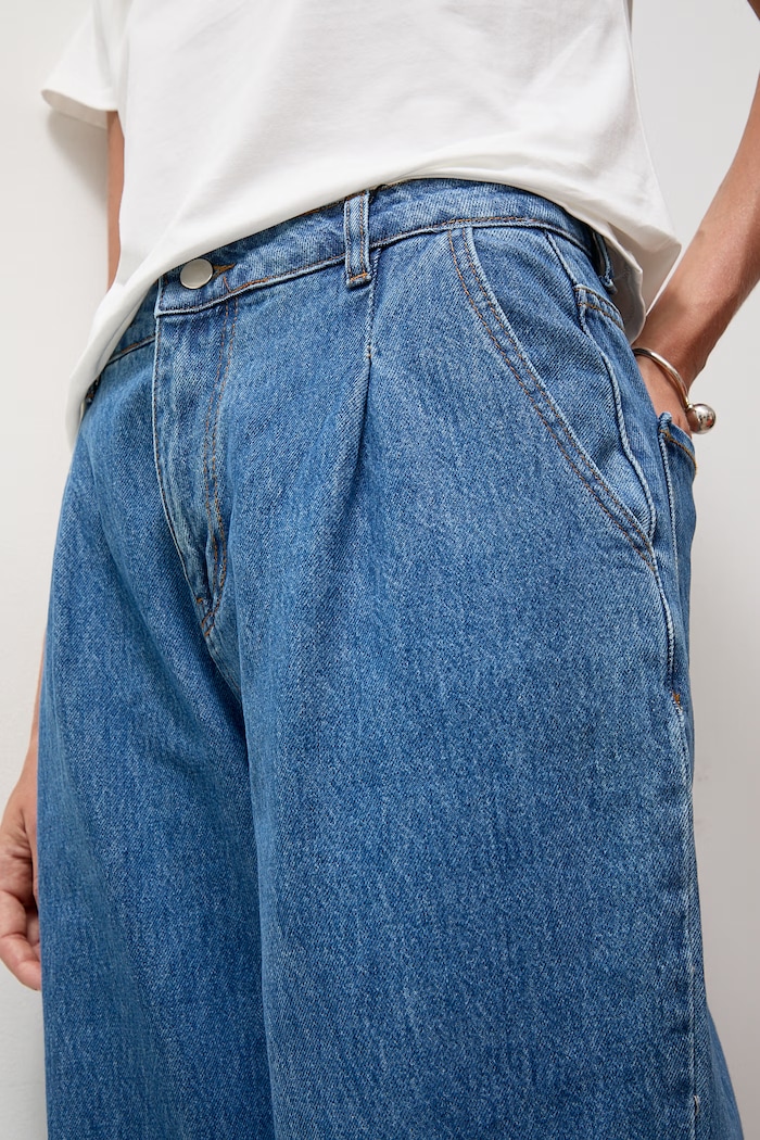 Answear.LAB jeansy wide leg damskie niebieski 1908.tok