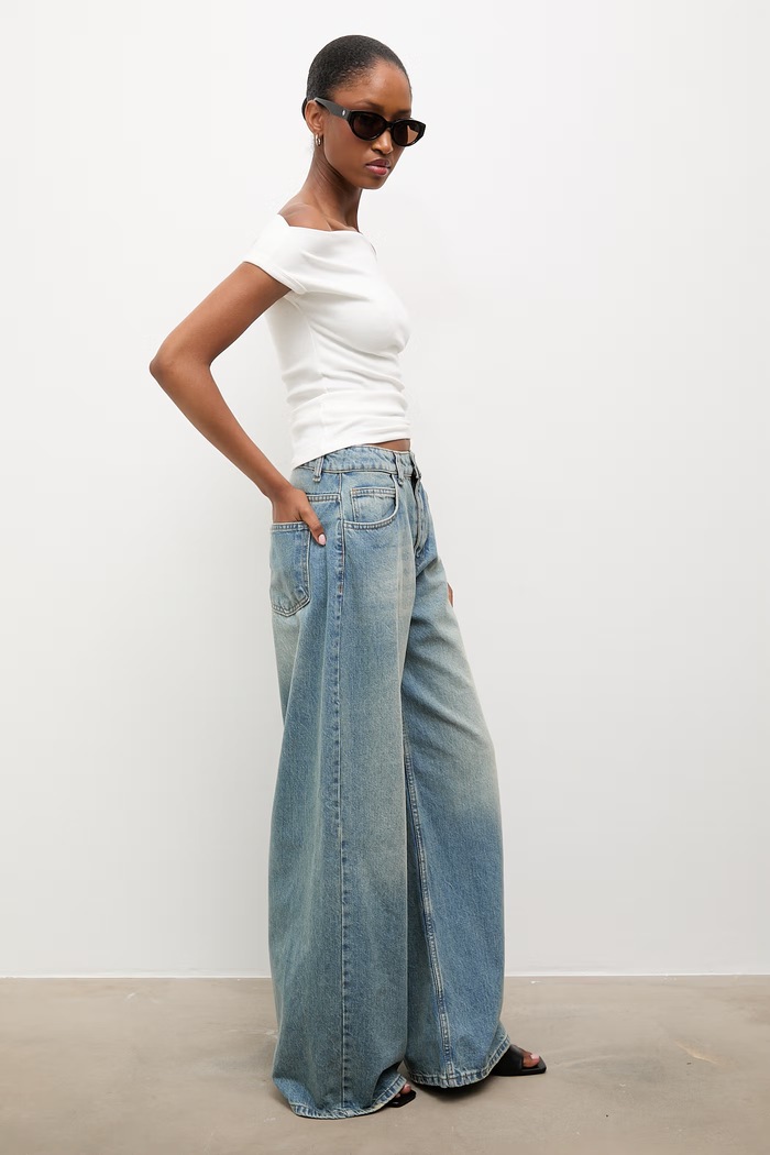 Answear.LAB jeansy loose damskie 2033.tok niebieski WS26